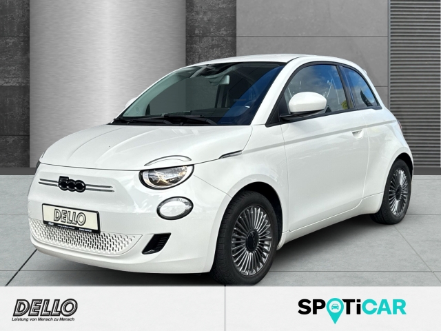 Fahrzeugansicht Fiat 500e Navi Apple CarPlay Android Auto Klimaautom Fahrerprofil DAB Ambientebeleuchtung