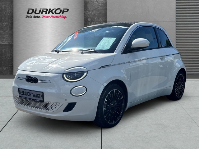 Fahrzeugansicht Fiat 500e Cabrio La Prima Komfort ACC Navi Memory JBL Kamera CarPlay